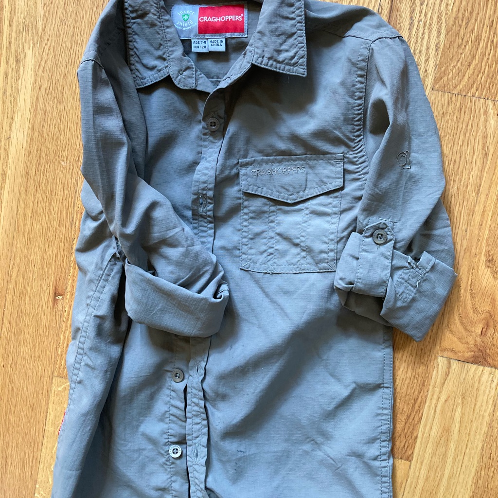 Boys Insect Repellent Button Up Shirt